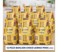 12 Pezzi Bahlsen Choco Leibniz Minis Biscotti al Cioccolato 100 g Cadauno