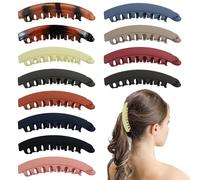 12 Pezzi Banana Clip, Banana Clip Capelli Ricci, Forcina Per Capelli Con Clips A Banana Retrò, Mollettone Capelli Donna, Clips Per Capelli A Banana, Per Donne E Ragazze