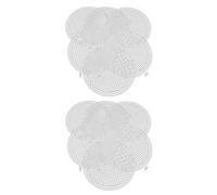 12 Pezzi Base Rotonda in Plastica Bianca da 17cm per Borse Lavorate | Superficie Liscia Fori Uniformi, Adatta a Filati e Reti, per Laboratori Creativi e Uso Quotidiano