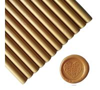 12 Pezzi Bastoncini di Cera Sigillante per Pistole per Colla per Timbro Sigillo, Bastoncini di Cera Sigillante PORXFLY Ottimi per Buste di Carte,Partecipazioni di Nozze (Oro)