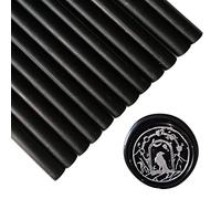 12 Pezzi Bastoncini di Cera Sigillante per Pistole per Colla per Timbro Sigillo, Bastoncini di Cera Sigillante PORXFLY Ottimi per Buste di Carte,Partecipazioni di Nozze (Nero)