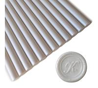 12 Pezzi Bastoncini di Cera Sigillante per Pistole per Colla per Timbro Sigillo, Bastoncini di Cera Sigillante PORXFLY Ottimi per Buste di Carte,Partecipazioni di Nozze (Bianco Perla)