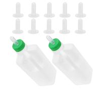 12 Pezzi Biberon per Agnelli 850ml in ABS e Dieci Tettarelle | Pareti Spesse, Impugnatura Antiscivolo, Flusso Stabile e Pulizia Facile, per Latte Sostitutivo in Stalla