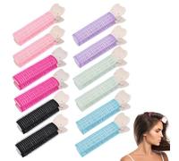 12 Pezzi Bigodini Autoadesivi Hair Rollers Volumizzanti,6 Colori Autoadesivi Hair Curler Rollers,Fermagli Per Radici Volumizzanti,Capelli Soffici e Naturali Fermagli,per Donne lo Styling Dei Ricci