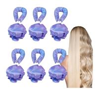 12 Pezzi Bigodino Lungo per Boccoli, Bigodini in Seta Antiscivolo, Boccoli Capelli Senza Calore Boccoli Capelli per Dormire Durante La Notte,purple