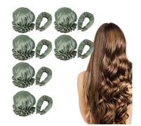 12 Pezzi Bigodino Lungo per Boccoli, Bigodini in Seta Antiscivolo, Overnight Blowout Hair Curler No Heat per Dormire Durante La Notte,green