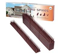 12 pezzi Bird Spike Defender - Heavy Duty Anti Barrier, Sections Cuttable, Safe and Sturdy Construction | Outdoor Indoor Guard for Pigeons Squirrels Raccoons Balcony Garden Yard Preventi