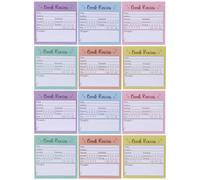 12 Pezzi Blocco Note Adesivo per Recensioni Libri Multicolore, Lettura | Carta Autoadesiva, Appunti Ordinati per Scuola e Lezioni di Letteratura, per Quaderni e Riviste