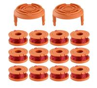 12 Pezzi Bobina di Ricambio per Decespugliatore per Decespugliatore Filo da Taglio con 2 Tappi, Diametro 1.65 mm e Lunghezza 3.0 m