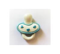 12 PEZZI BOMBONIERA CIUCCIO AZZURRO CERAMICA MAGNETE CALAMITA BATTESIMO NASCITA