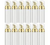 12 pezzi Bottiglie di schiuma di sapone vuote da 59ml, dispenser a schiuma per sapone per le mani, shampoo per ciglia, gel doccia, regalo per vacanze, decorazione per bagno di casa, Natale, estate Tag