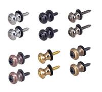 12 Pezzi Bottoni per Chitarra In Metallo Cinghia per Basso Elettrico Pioli di Bloccaggio Ukulele Fibbia Perni di Bloccaggio Accessori per Chitarra Multicolore