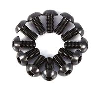 12 Pezzi Bulloni del Rotore del Freno a Disco Bici, Lega di Titanio T25 M5x10mm Torx Viti del Rotore del Ciclo del Freno a Disco Bici Bicicletta per la Moto Bicicletta(Nero)