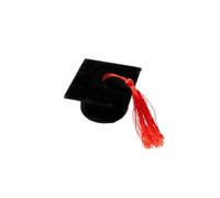 12 PEZZI Cappello tocco laurea portaconfetti NERO bomboniera 01UP