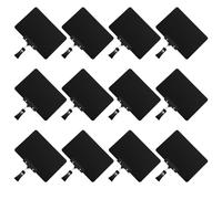 12 Pezzi Cartellino Prezzi Mini con Clip, Lavagna Nera Plastica | Bordo Rinforzato, Superficie Liscia Uniforme, Inserimenti Frequenti, per Scaffali Supermercato e Display Catena