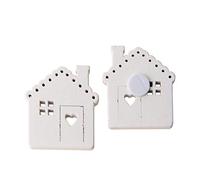 12 PEZZI Casa casetta legno con adesivo decorazione bomboniera