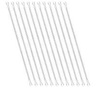 12 Pezzi Catena per Appendere Quadri 54cm, Catena di Sospensione in Metallo Argento con Ganci, Catena Decorativa Versatile per Giardini Cucine Interni ed Esterni Decorazione Murale