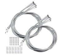 12 Pezzi Cavi Cambio Universali per Bicicletta 2.1M - Cavi per Leva del Cambio Bici da Corsa/MTB con 12 Cappucci Terminali, Compatibili con Shimano/SRAM, Facili da Installare e Tagliare