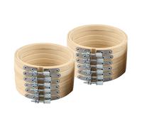 12 Pezzi Cerchi Da Ricamo a Mano in Bambù con Cornici Anelli Regolabili Cerchio