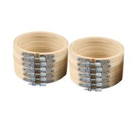 12 Pezzi Cerchi Da Ricamo a Mano in Bambù con Cornici Anelli Regolabili Cerchio