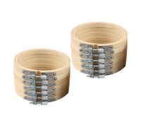 12 Pezzi Cerchi Da Ricamo a Mano in Bambù con Cornici Anelli Regolabili Cerchio