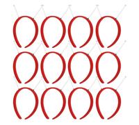 12 Pezzi Cerchietto con Molla Rosso, Accessorio Costume Base | Ferro, PP e Peluche, Rimbalzo Vistoso e Stabile, per Foto, Nozze, Maestri, Bimbi