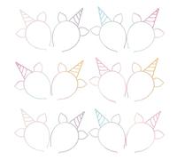 12 Pezzi Cerchietto in Plastica Unicorno Glitterato | Corno e Orecchie, Stile Vivace e Brillante, per Festival Musicali, Gioco Condiviso