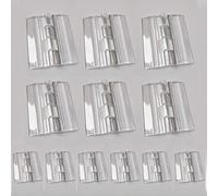 12 pezzi Cerniera acrilica Plastica Acrilica Trasparente Pieghevole per Cassapanca Armadietto Accessori fai da te In Plexiglass Scatola, Scatola Di Trucco, 25x33mm, 45x38 mm