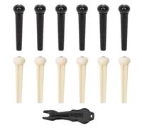 12 pezzi Chiodi vocali per chitarra acustica, 1 pezzo chitarra Qin, Chiodi vocali per corde per chitarra, strumenti musicali per bridge pins, dialer Tools