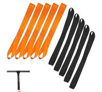 12 Pezzi Cinghie Di Fissaggio,Morbido Cinturino Di Cricchetto,Cinghia A Cricchetto Per Moto Utv/Atv Motoslitta(Nero,Arancione)