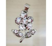 12 PEZZI Ciondolo Fiore con strass decorazion bomboniera 0BSR