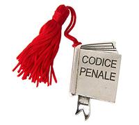 12 PEZZI Ciondolo LAUREA Laureato CODICE PENALE con nappina BOMBONIERA