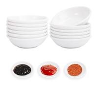 12 Pezzi Ciotoline per Aperitivo, 7.2x2 cm Ciotole per Salsa di Soia, Ciotole per Spezie Bianco Ciotola per Snack, Sushi Soy Dipping Ciotola, Mini Ciotole da Salsa per Condimenti, Salse, Antipasti