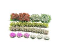 12 Pezzi Ciuffi D'Erba Miniatura Artificiali Cluster Vegetazione Gruppi Fiori Kit Paesaggio Modellismo Ferrovia Micro Architettura in Fibra di Nylon a, Style F