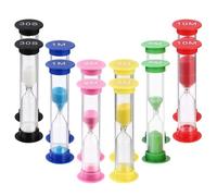 12 pezzi Clessidra Set Colorate, Clessidra Set Colorate 30S/1/2/3/5/10 minuti, clessidra per la vita quotidiana dei bambini, studio e tempo di gioco, regali creativi, decorazione home office