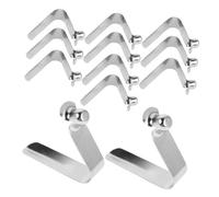 12 Pezzi Clip a Molla per Stampella in Metallo Argento