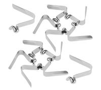 12 Pezzi Clip a Molla per Stampelle Ascellari, Diametro 19-22 Mm | Argento, Metallo e Componenti Resistenti All’usura, Montaggio su Tubi 3/4"-7/8"