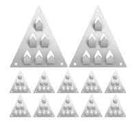 12 Pezzi Clip di Isolamento Acustico, Base Triangolare in Acciaio | Montaggio Stabile su Soffitto, per Minerale e Cartongesso, per Studi Podcast e Appartamenti