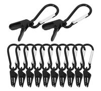 12 Pezzi Clip di Plastica per Teloni da Campeggio Moschettone, Morsetti Antivento per Tende, Accessori per Campeggiatori e Viaggi Outdoor, Fissaggio Sicuro per Vele Ombreggianti