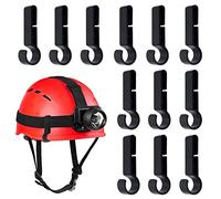 12 Pezzi Clip per Elmetto per Lampada Frontale, Clip Faro Casco, Clip per Casco con Gancio in Plastica Adatto, per Cappello Duro Adatto a Vari Fari Caschi e Cappello Duro