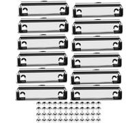 12 Pezzi Clip per Portablocco, Clipboard Clips, Clip per Portablocco per Metallo, Clipboard Metallo Clips, per Ufficio, Scuola, Articoli di Cancelleria, Appunti, Cartella