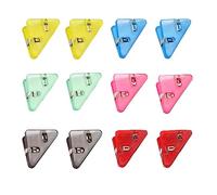 12 pezzi clip triangolari per graffette, fermacarte a clip riutilizzabili, graffette colorate a 6 colori per proteggere gli angoli dei libri, strisce reattive per documenti e organizzare la carta
