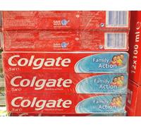 12 pezzi Colgate FAMILY ACTION Dentifricio Rinforza Denti Rinfresca Alito 75ml