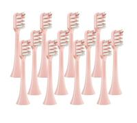 12 pezzi compatibili con le testine for spazzolino elettrico SOOCAS X3/X3U/X5, ugelli for setole morbide sostituibili for aspirapolvere (12 pezzi rosa) (12 pezzi rosa)(12pcs Pink)