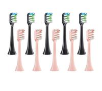 12 pezzi compatibili con le testine for spazzolino elettrico SOOCAS X3/X3U/X5, ugelli for setole morbide sostituibili for aspirapolvere (12 pezzi rosa) (12 pezzi rosa)(6black With 6pink)