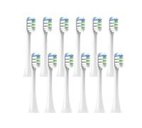 12 pezzi, compatibili con SOOCAS, testine di ricambio for spazzolino da denti X3/X3U/X5, ugelli sonici elettrici con setole morbide.(12pcs White)