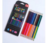12 pezzi/confezione Matite bicolore, matite colorate da 24 colori, articoli da cancelleria regalo di Natale per studenti Legno