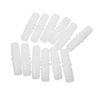 12 Pezzi Connettore Diritto a Spina 10mm Bianco | PE Plastica Liscia, Diametro Esterno 10mm e Interno 8mm, per Riparazioni Rapide in Spazi Stretti
