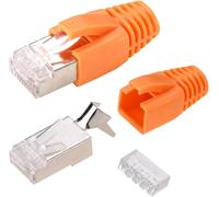 12 Pezzi Connettori RJ45 Schermati in Metallo CAT7 Spina Modulare-Cat 7 FTP 8P8C