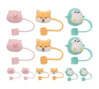 12 Pezzi Coperchi In Silicone Per EstremitÃ Cannucce